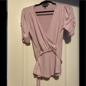 EXPRESS Light Purple Peplum Tie Top